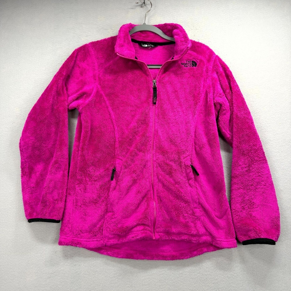 The North Face Osito Fuzzy Fleece Jacket Girls XL Pink Soft Long Sleeve Full Zip